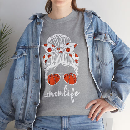 Mom Life Basketball Unisex Heavy Cotton Tee