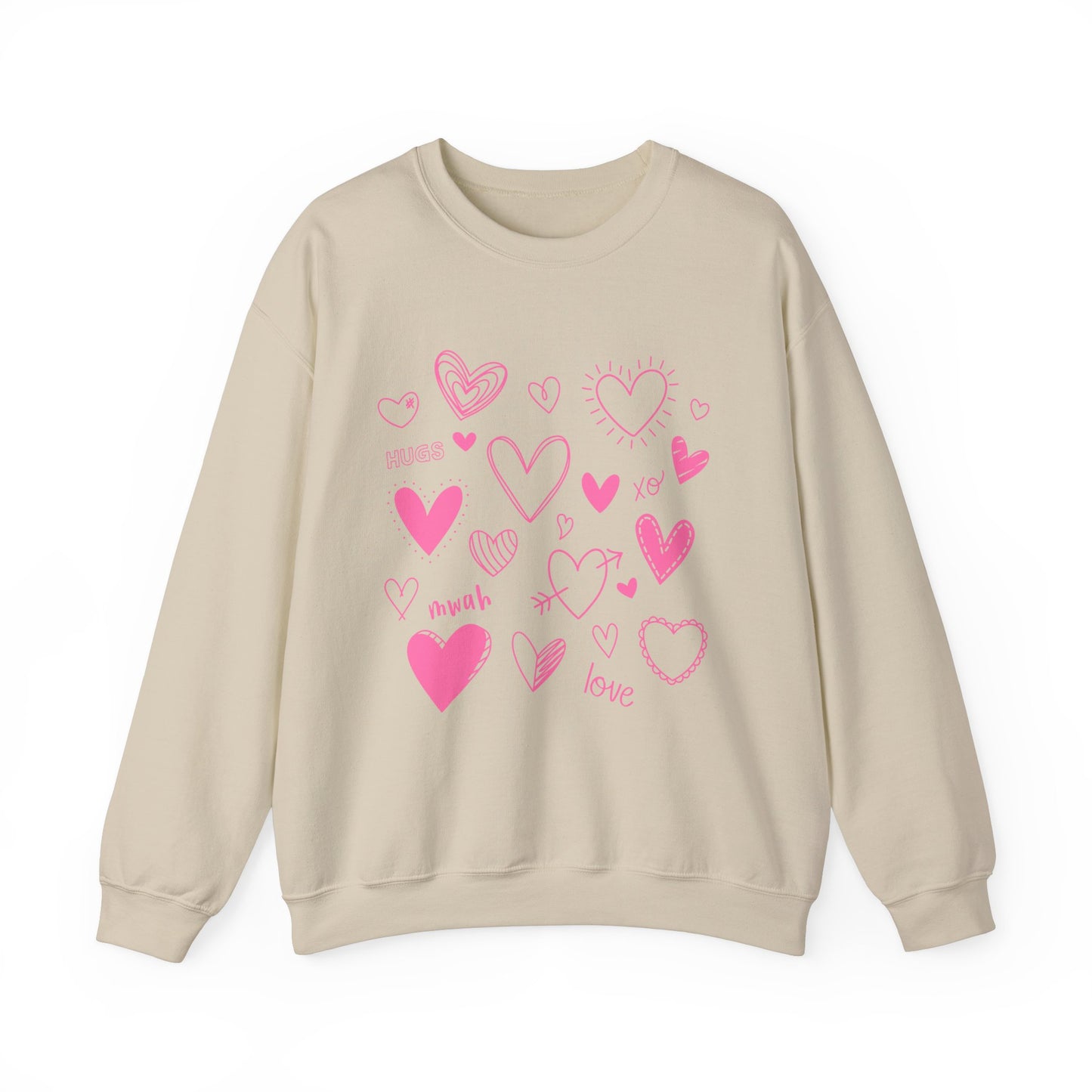 Love Hearts Valentines Day Sweatshirt, Valentine Shirts for women and girls, Valentines Day Gifts for Mom