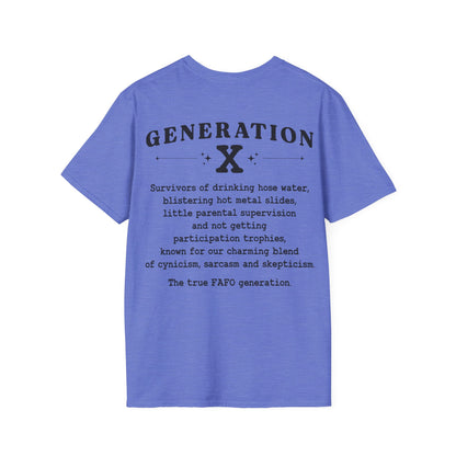 Generation X Softstyle T-Shirt Front and Back Print