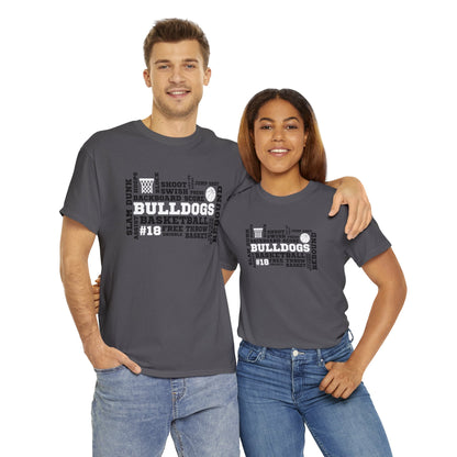 EK Bulldogs Basketball CUSTOM JERSEY # Unisex Heavy Cotton Tee