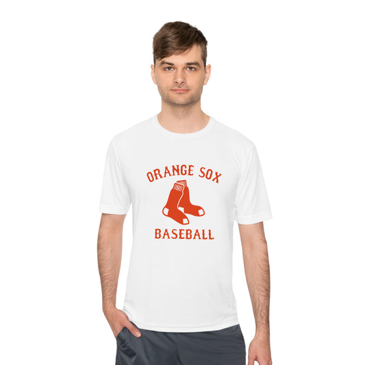 Orange Sox Baseball Unisex Moisture Wicking Tee
