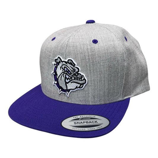 East Knox Bulldogs Premium Flat Bill Snapback Cap - 6089M Embroidered Patch