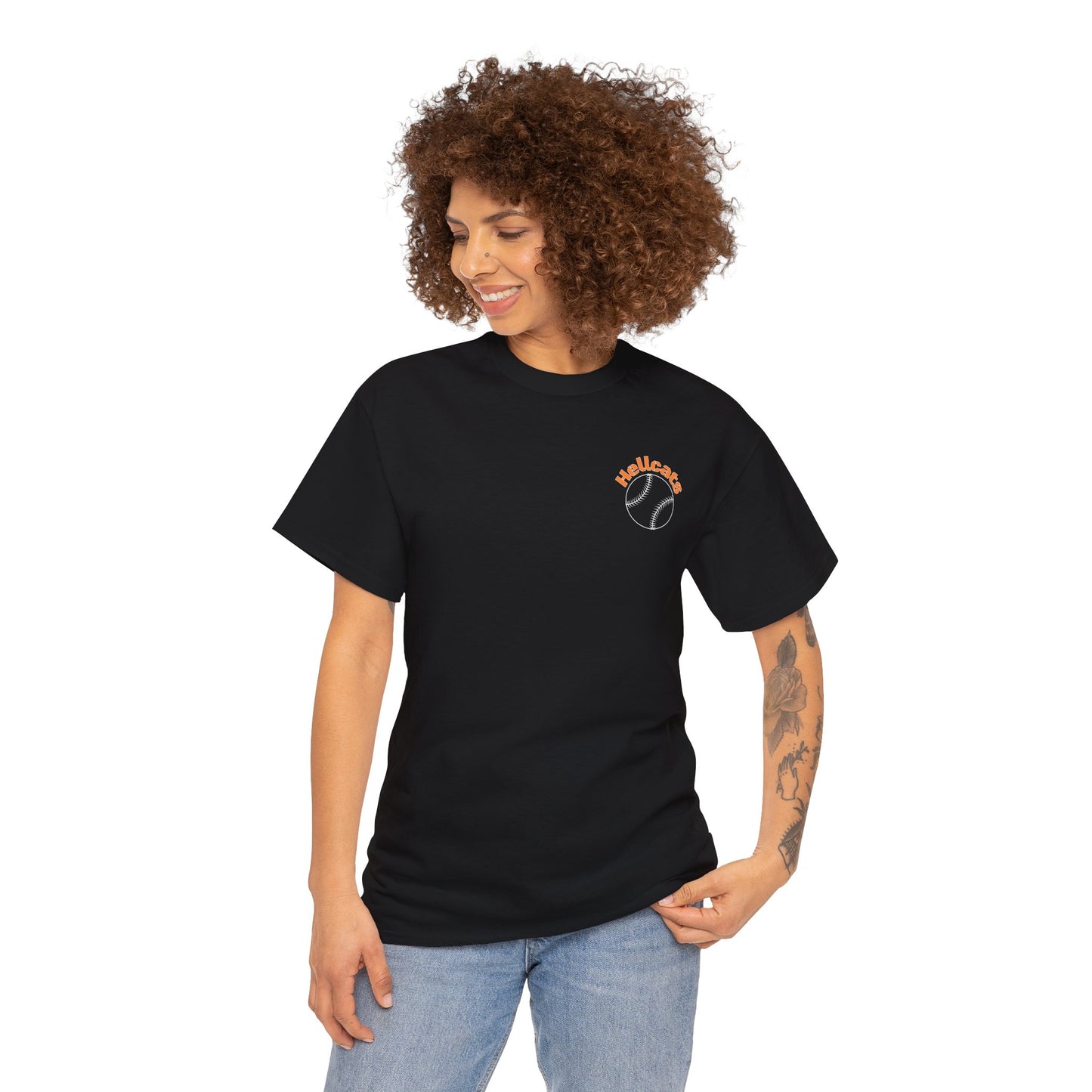 Hellcats Coach (Coach Whims) on back. Shirt Heavy Cotton Tee