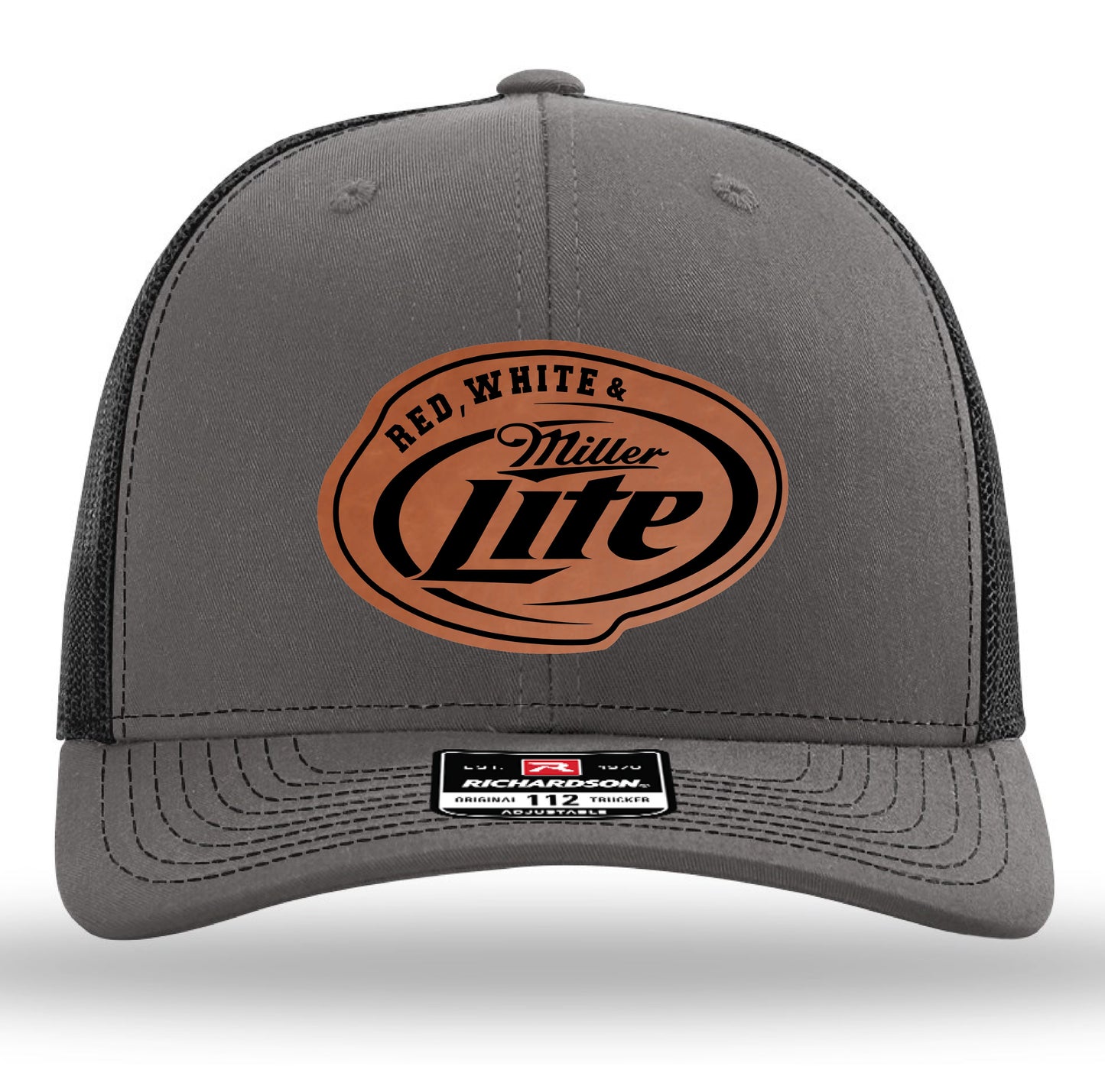 Red, White and Miller Lite Patch Hat