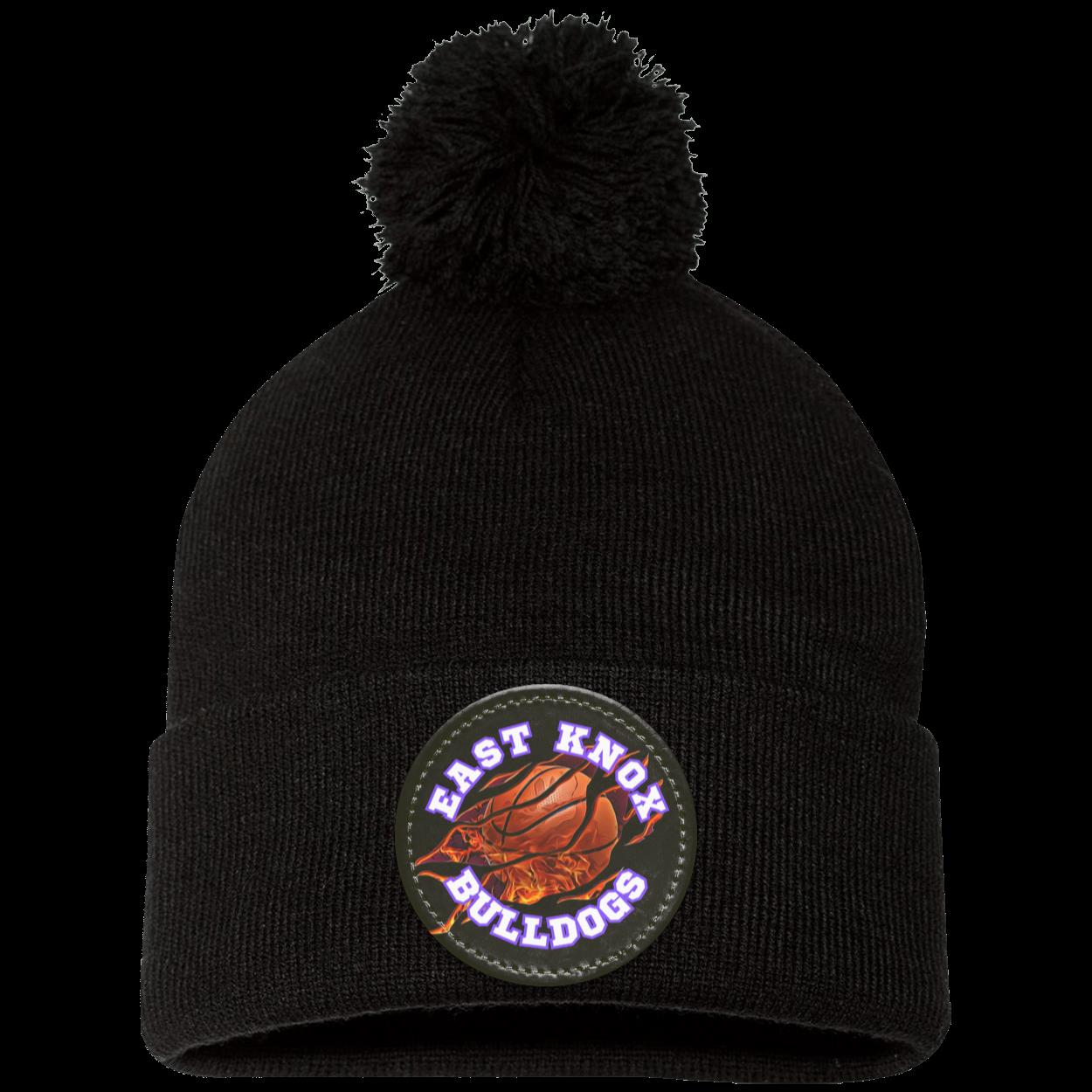 EK Basektball Leather Patch SP15 Pom Pom Knit Cap - Patch