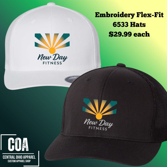 New Day Fitness Embroidered FlexFit 6533 Hat
