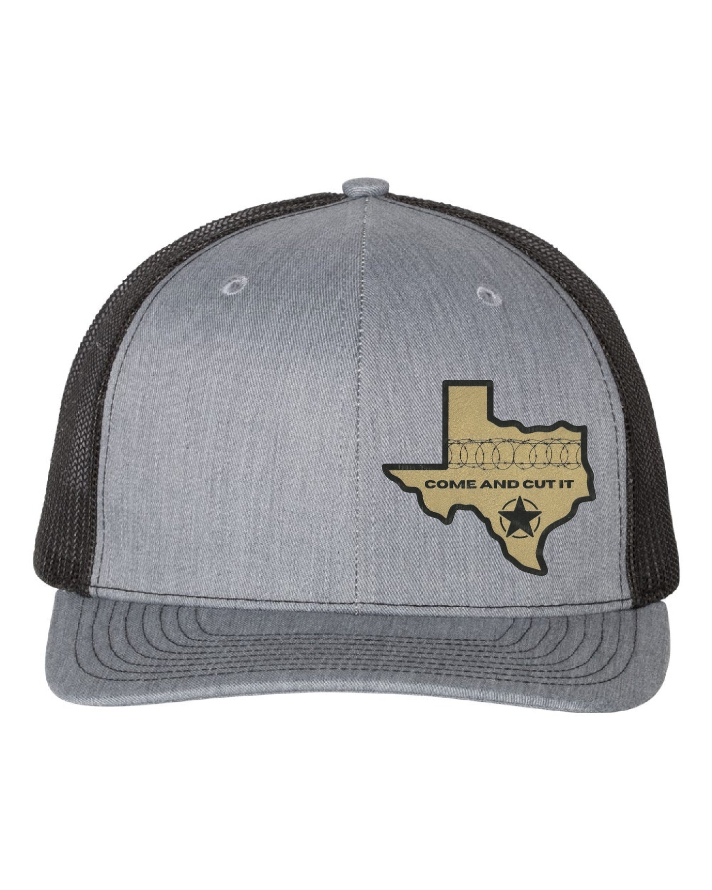 Texas Come And Cut It, Patriotic, Snapback, Richardson 112, Laser Engraved Leather, Gift for him or her