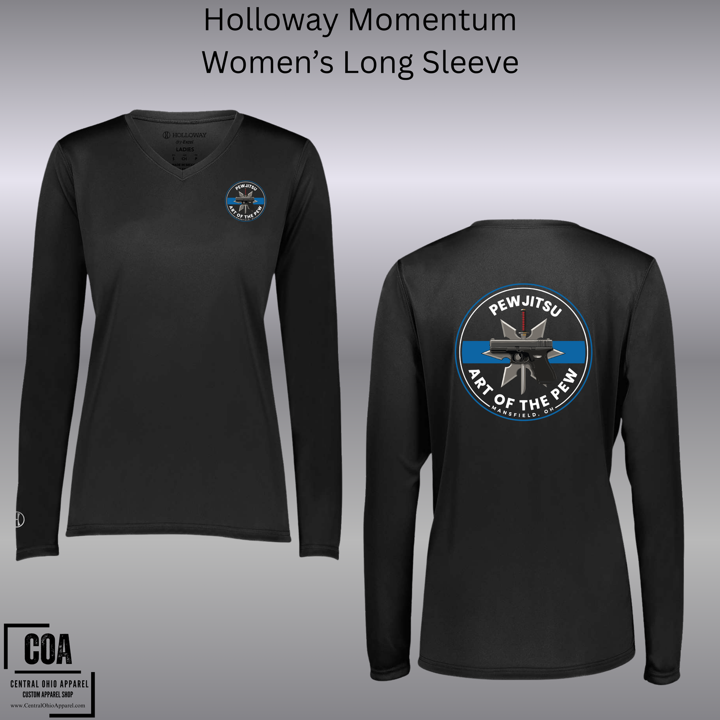 PEWJITSU Momentum Women's Long Sleeve V-Neck 222824