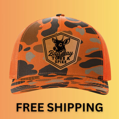 Bad Day to be a Spike Camo Hunting Hat | Richardson 112 SnapBack FREE SHIPPING
