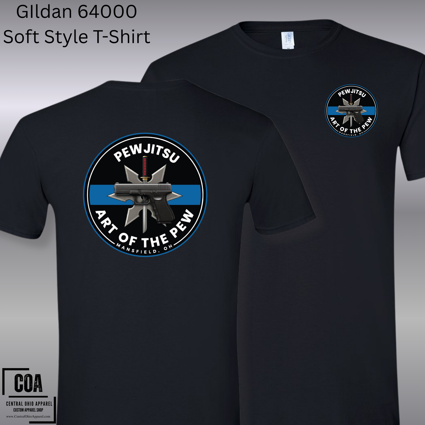 PEWJITSU Custom Softstyle T-Shirt 64000