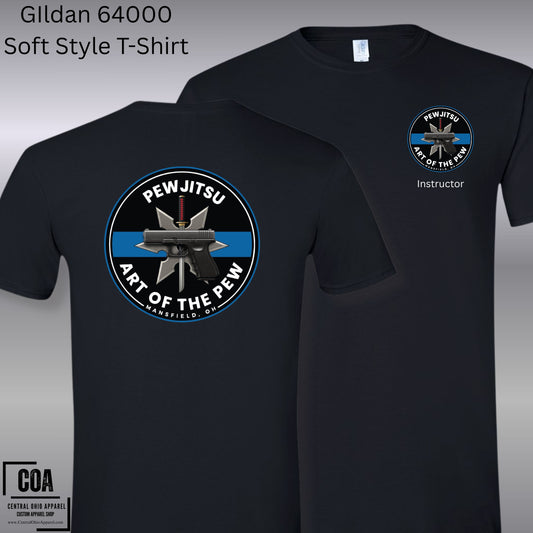PEWJITSU INSTRUCTOR Custom Softstyle T-Shirt 64000