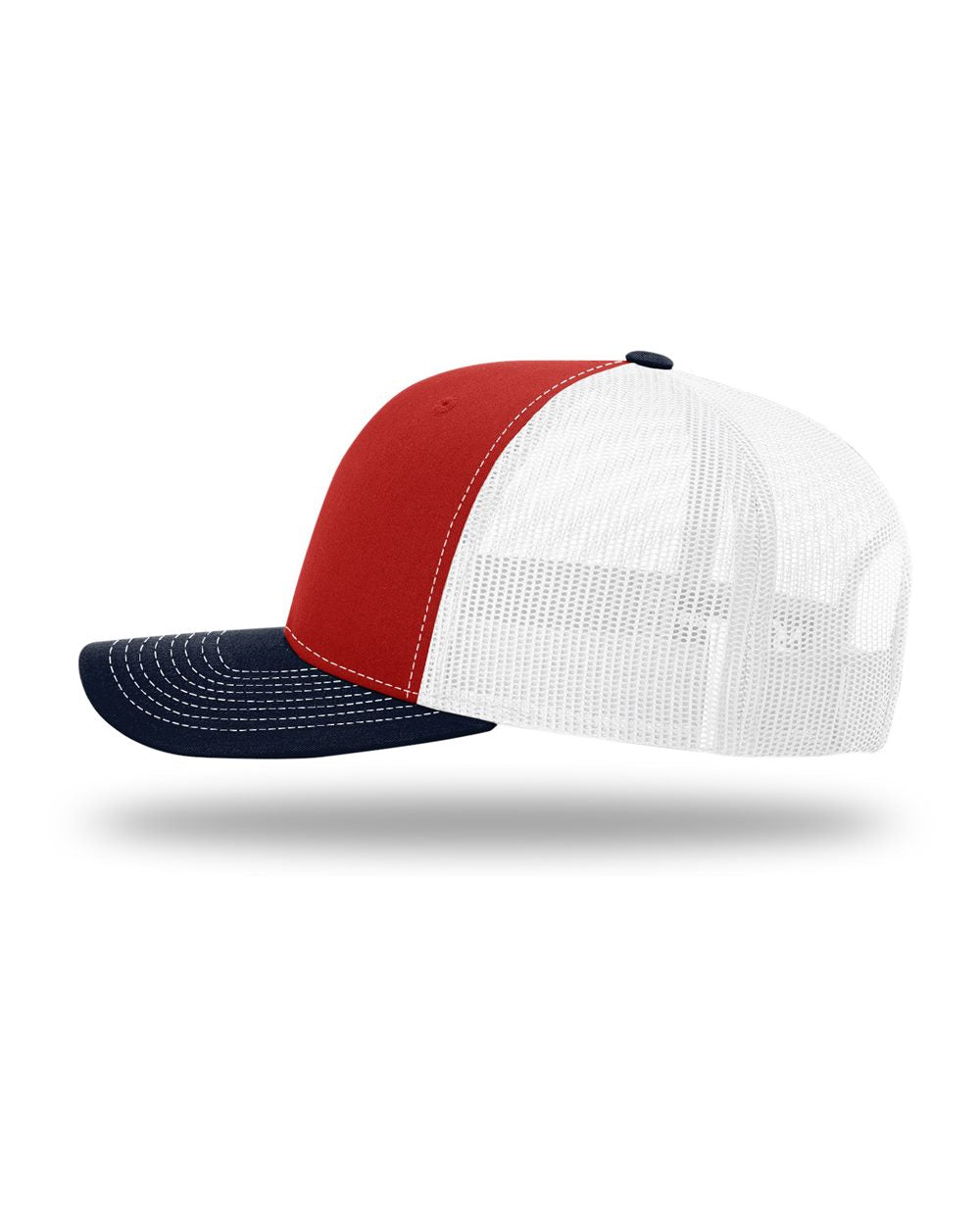 Distressed USA Flag Bass Fishing Hat with Acrylic Patch