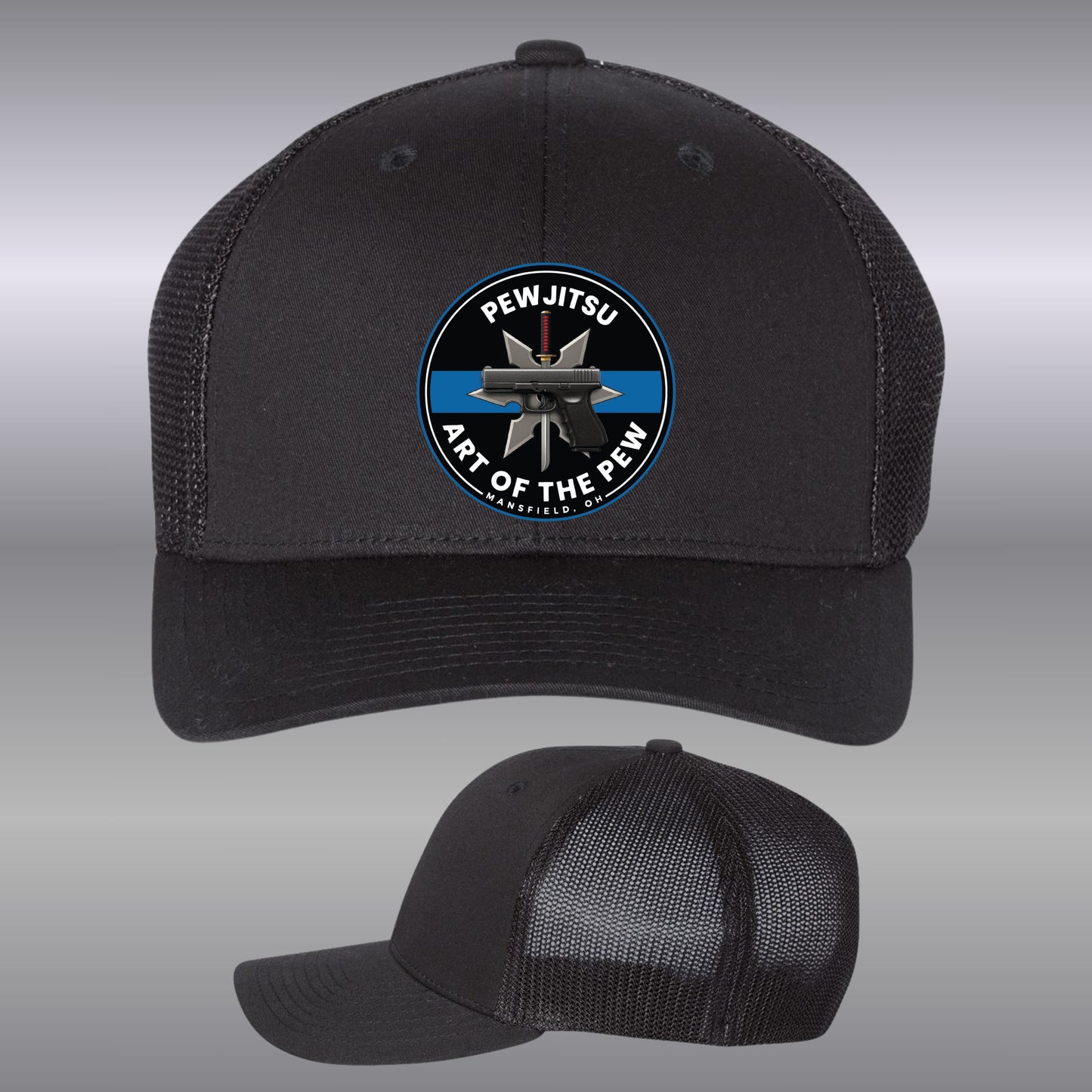 Pewjitsu Full Color Custom UV Printed Patch Fitted hat