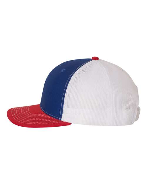 Distressed USA Flag Bass Fishing Hat with Acrylic Patch