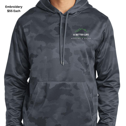 A Better Life Roofing & Solar ST240 Camo Embroidered Hoodie