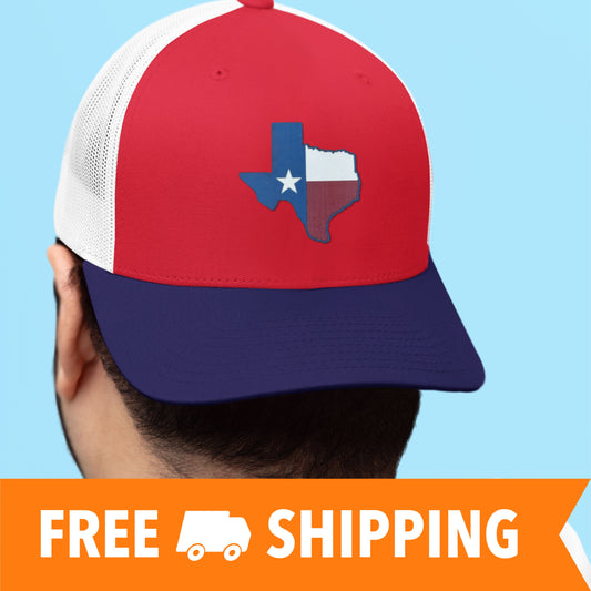 LoneStar State Texas Hat, Patriotic, Snapback, Richardson 112, Laser Engraved Acrylic (Red, White and Blue), Gift for him or her