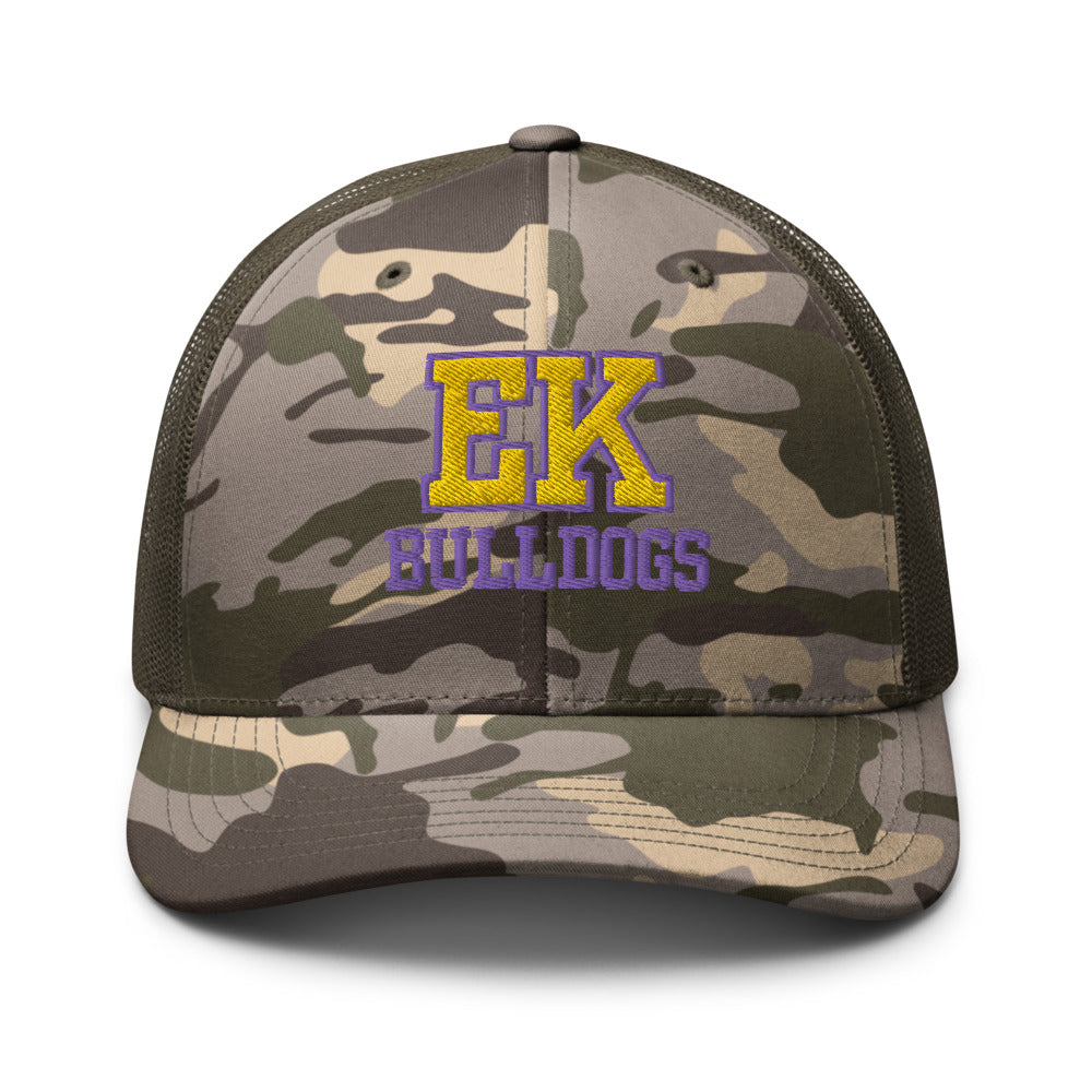 EK Bulldogs Camouflage Embroidered trucker hat