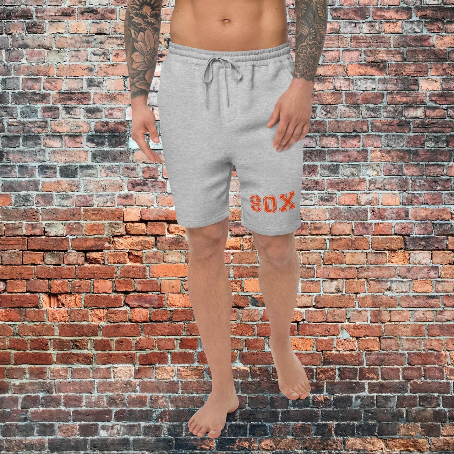 Orange Sox Men's fleece shorts